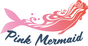 沖縄ダイビングショップピンクマーメイドのロゴ